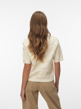 FEMEI - Pulover Cu Maneca Scurta Alb Femei