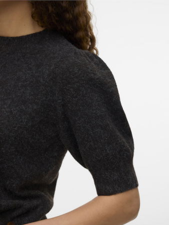 IMBRACAMINTE - Vero Moda Pulover Cu Maneca Scurta Gri Inchis  Femei