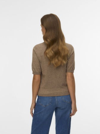 IMBRACAMINTE - Vero Moda Pulover Cu Maneca Scurta Bej Relaxed Femei