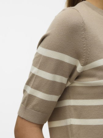 FEMEI - Vero Moda Pulover Cu Maneca Scurta Bej Regular Femei