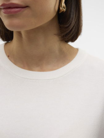 ЖЕНЩИНЫ - Женский Свитер С Коротким Рукавом Белый 