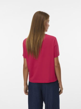FEMEI - Vero Moda Tricou Rosu Visiniu Regular Femei
