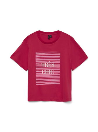 FEMEI - Vero Moda Tricou Rosu Visiniu Regular Femei