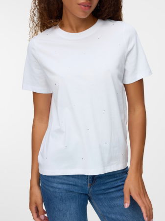 Футболки и Топы - Vero Moda Футболка Bright White Silver Studs 
