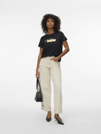 FEMEI - Vero Moda Tricou Negru Regular Femei