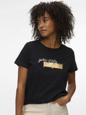 FEMEI - Vero Moda Tricou Negru Regular Femei