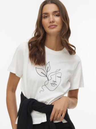 FEMEI - Vero Moda Tricou Alb  Femei