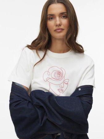 FEMEI - Vero Moda Tricou Alb  Femei