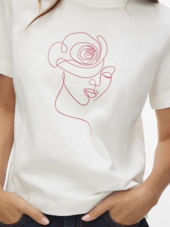 FEMEI - Vero Moda Tricou Alb  Femei