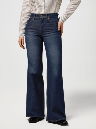 Bootcut - Wrangler Женские Джинсы Темно-Синие 70s Flare Flare