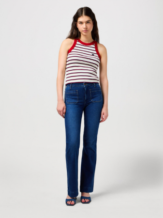 Bootcut - Wrangler Blugi Albastri FLARE Flare Femei