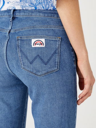 Bootcut - Wrangler Женские Джинсы Синие Flare