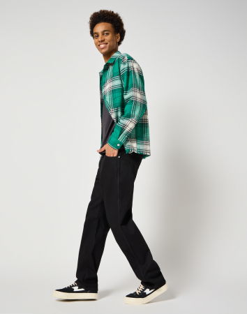 Straight - Wrangler Blugi Negri FRONTIER Relaxed Straight Barbati