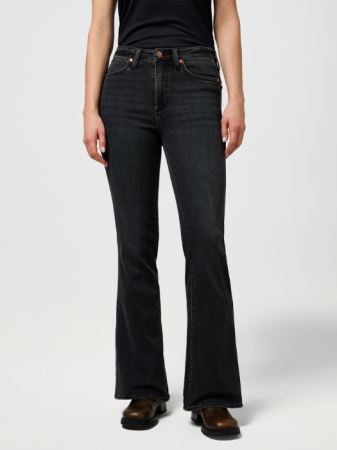 Bootcut - Wrangler Blugi Gri Inchis MONTANA Flare Femei