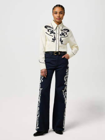 Bootcut - Wrangler Blugi Navy 70s Flare Flare Femei