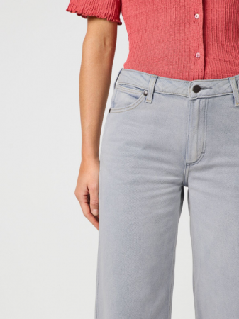 Wide Leg - Wrangler Blugi Gri Deschis WORLD WIDE Wide Leg Femei