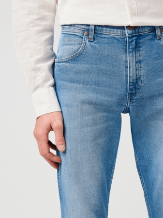 Straight - Wrangler Blugi Albastri GREENSBORO Regular Straight Barbati