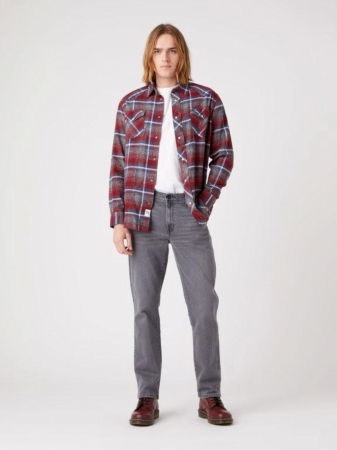 BARBATI - Wrangler Blugi Straight Gri Barbati