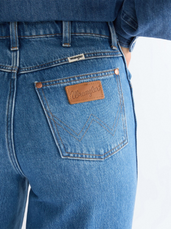 JEANS - Wrangler Blugi Albastri Bottom Loose Femei
