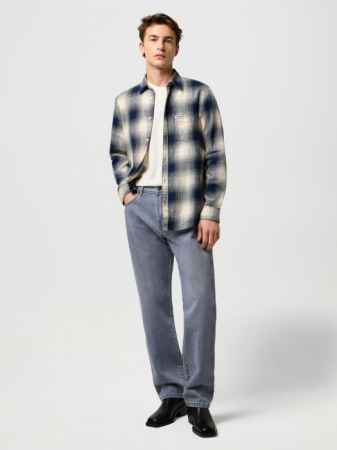 Relaxed - Wrangler Blugi Albastri FRONTIER Relaxed Straight Barbati