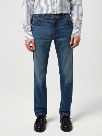 Regular - Wrangler Blugi Albastri GREENSBORO Regular Straight Barbati