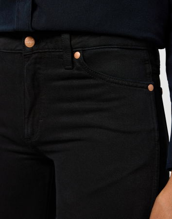 FEMEI - Wrangler Blugi Negri WORLD WIDE Wide Leg Femei