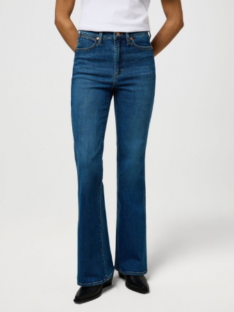 Bootcut - Wrangler Blugi Albastri MONTANA Flare Femei