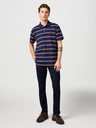 JEANS - Wrangler Blugi Navy LARSTON Slim Tapered Barbati