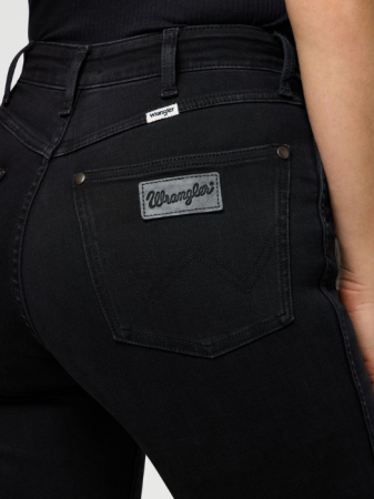 JEANS - Wrangler Blugi Negri STRAIGHT Straight Femei