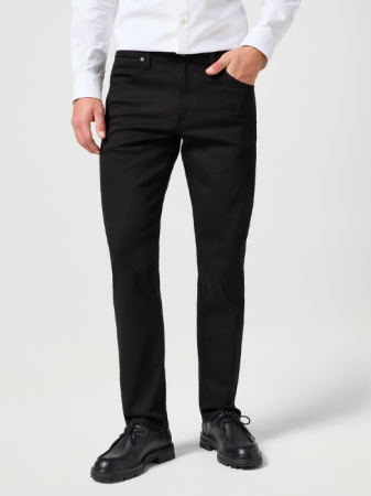 Regular - Wrangler Blugi Negri GREENSBORO Regular Straight Barbati