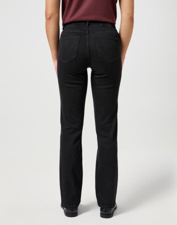 JEANS - Wrangler Blugi Straight Negri Femei