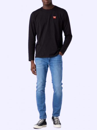 JEANS - Wrangler Blugi Negri LARSTON Slim Tapered Barbati