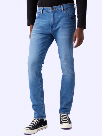 JEANS - Wrangler Blugi Negri LARSTON Slim Tapered Barbati