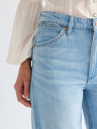 JEANS - Wrangler Blugi Albastri Bottom Loose Femei