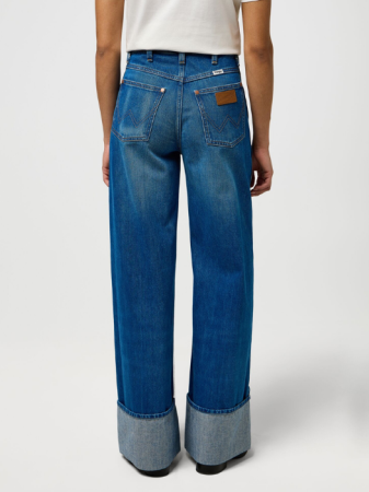 Loose - Wrangler Blugi Albastri CUFFED TROUSER Loose Femei