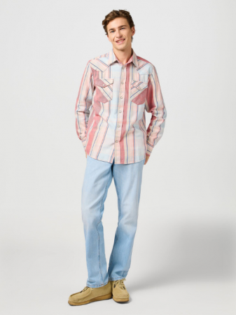 Straight - Wrangler Blugi Albastri Deschisi GREENSBORO Regular Straight Barbati