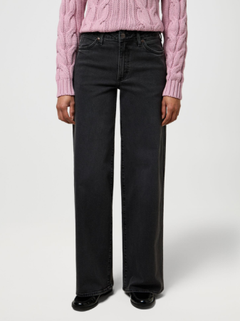 FEMEI - Wrangler Blugi Negri WORLD WIDE Wide Leg Femei