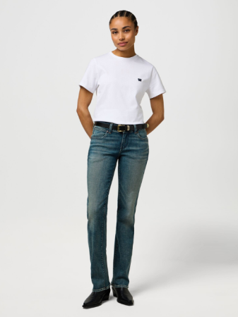JEANS - Wrangler Blugi Albastri LOW RISE BOOTCUT Bootcut Femei