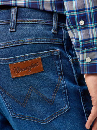 Straight - Wrangler Blugi Albastri TEXAS Authentic Straight Barbati