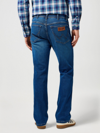 Straight - Wrangler Blugi Albastri TEXAS Authentic Straight Barbati