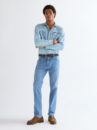 ДЖИНСЫ - Wrangler Мужские Джинсы Синие GREENSBORO Regular Straight