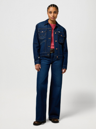 FEMEI - Wrangler Blugi Albastri WORLD WIDE Wide Leg Femei