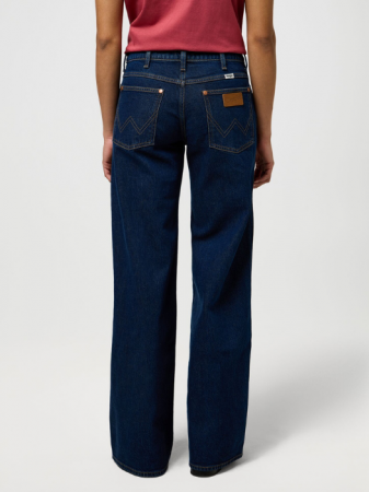 Wide Leg - Wrangler Blugi Albastri WORLD WIDE Wide Leg Femei