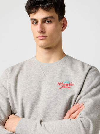 BARBATI - Wrangler Bluza Gri Deschis Relaxed Barbati