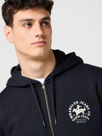 Hanorace - Wrangler Bluza Neagra Regular Barbati