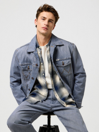 Wrangler Рубашка Alb/Navy Regular [5]