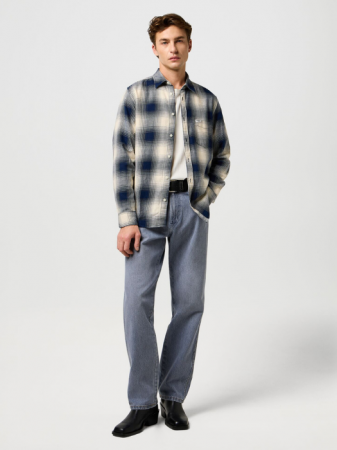 МУЖЧИНЫ - Wrangler Рубашка Alb/Navy Regular