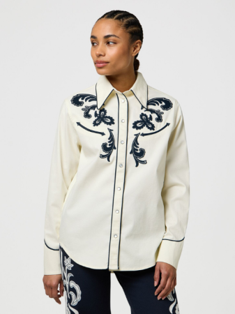 IMBRACAMINTE - Wrangler Camasa Alba Regular Femei