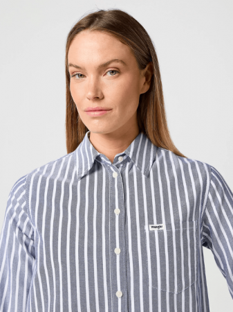 IMBRACAMINTE - Wrangler Camasa Albastra/Alba Regular Femei