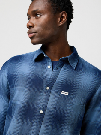 BARBATI - Wrangler Camasa Navy Regular Barbati